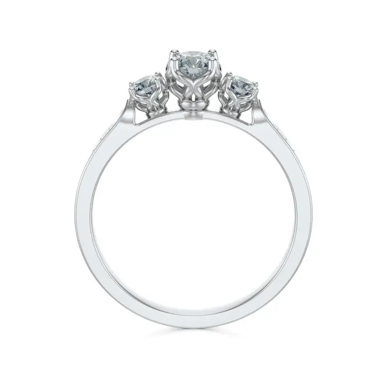 Pierścionek białe złoto z diamentami AJPZ_088